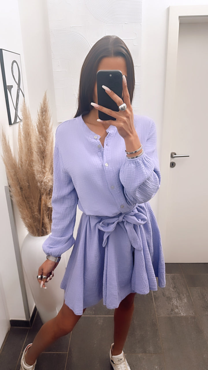 Musselin Kleid / flieder Art. 5650