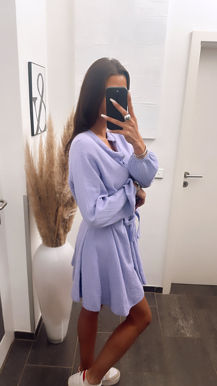 Musselin Kleid / flieder Art. 5650