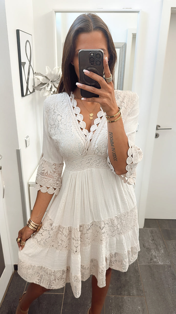 MIDI Boho - Style Kleid / beige Art. 4761