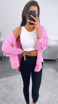 KURZE Oversize Musselin Bluse / soft pink Art. 4236