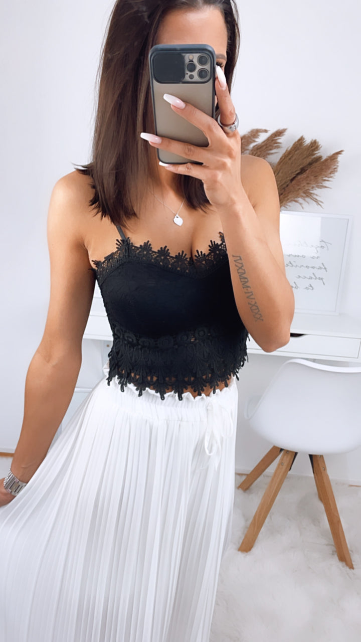 Spitzen Top / Bustier / schwarz Art. 0711