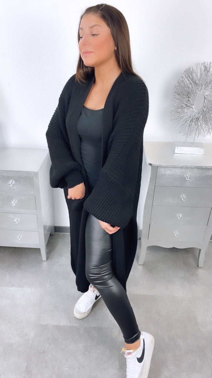 Strickjacke Cardigan Mine / schwarz Art. 1607