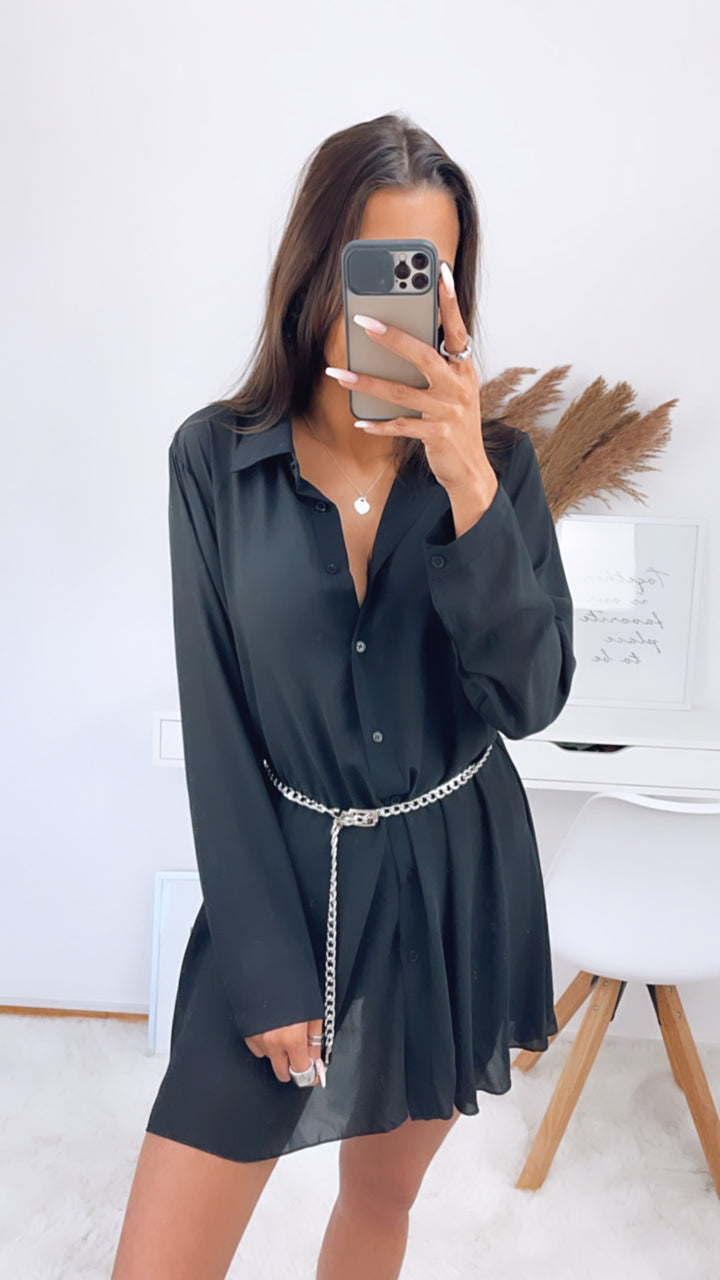 Long Bluse / schwarz Art. 4458
