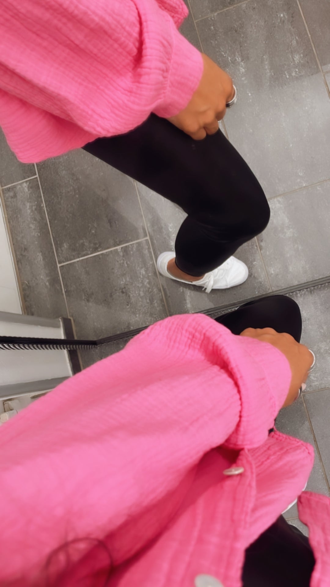 KURZE Oversize Musselin Bluse / pink Art. 3146