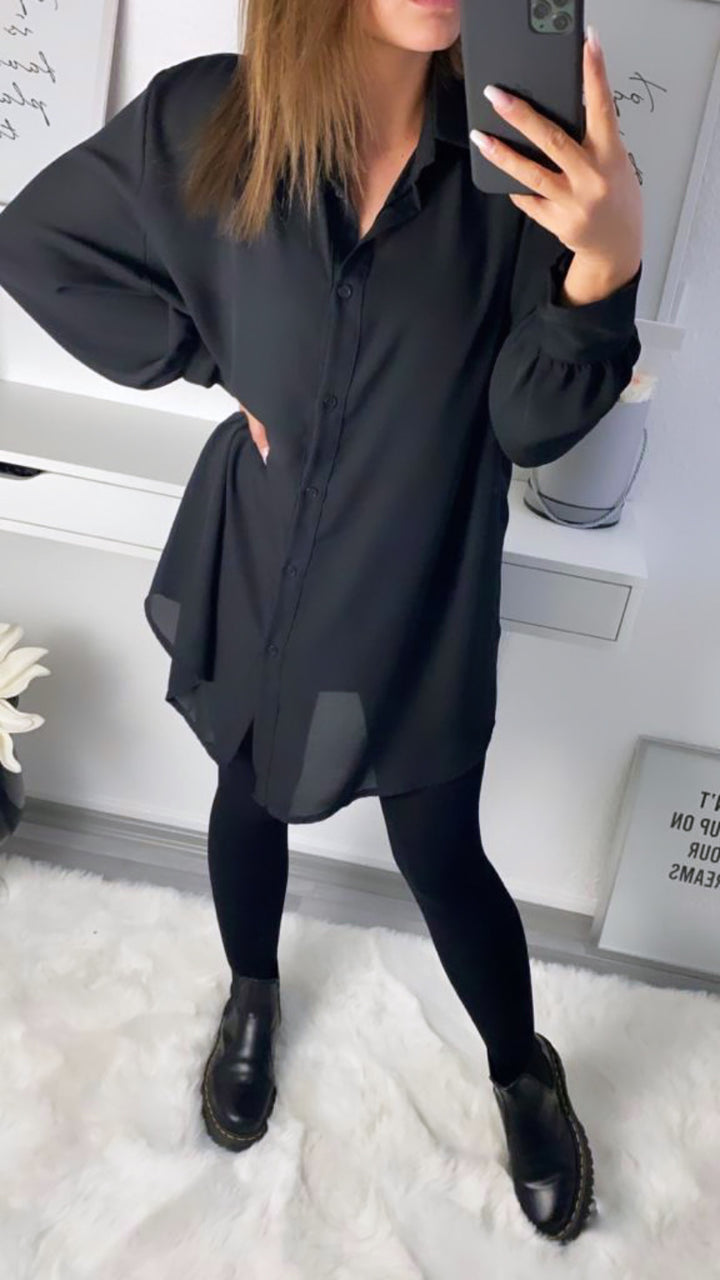 Long Bluse / schwarz Art. 4458