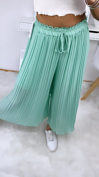 Plissee Hose / mint - Türkis Art. 0529