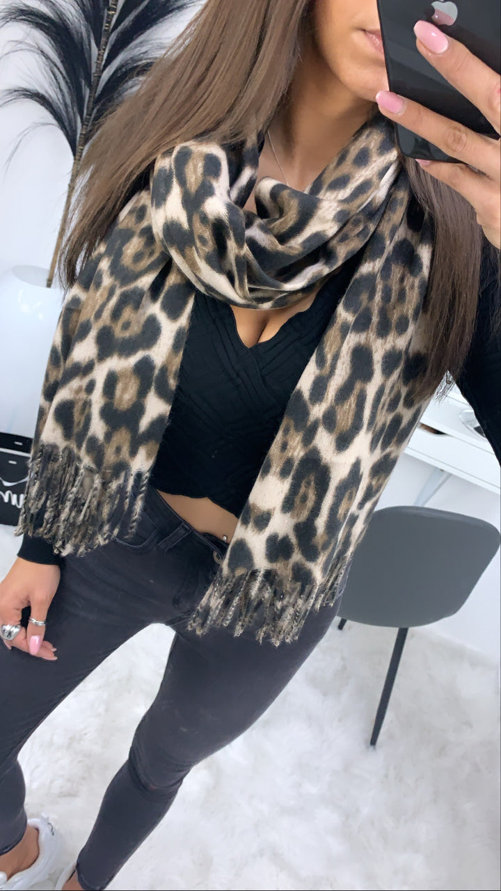 Schal Leo / hell beige Art. 0099